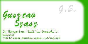 gusztav szasz business card